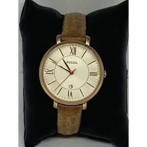 Fossil ES3487 Women's Sand Leather Analog Cream Dial Quartz Genuine Watch QB467